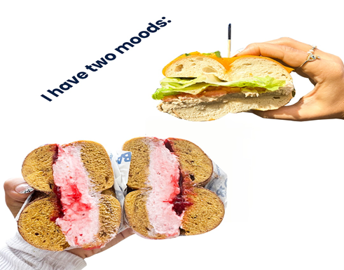 Two different bagels